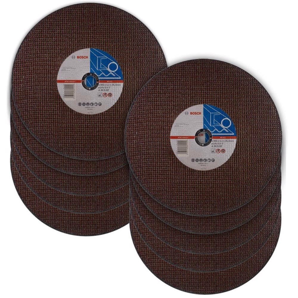 Disco de Corte 14 POL 2 Telas Furo de 1 POL com 10 Unidades BOSCH em Oferta na Shopee