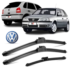 Kit/Par Palheta Parabrisa Gol G3 99 00 2001 2002 2003 á 2005