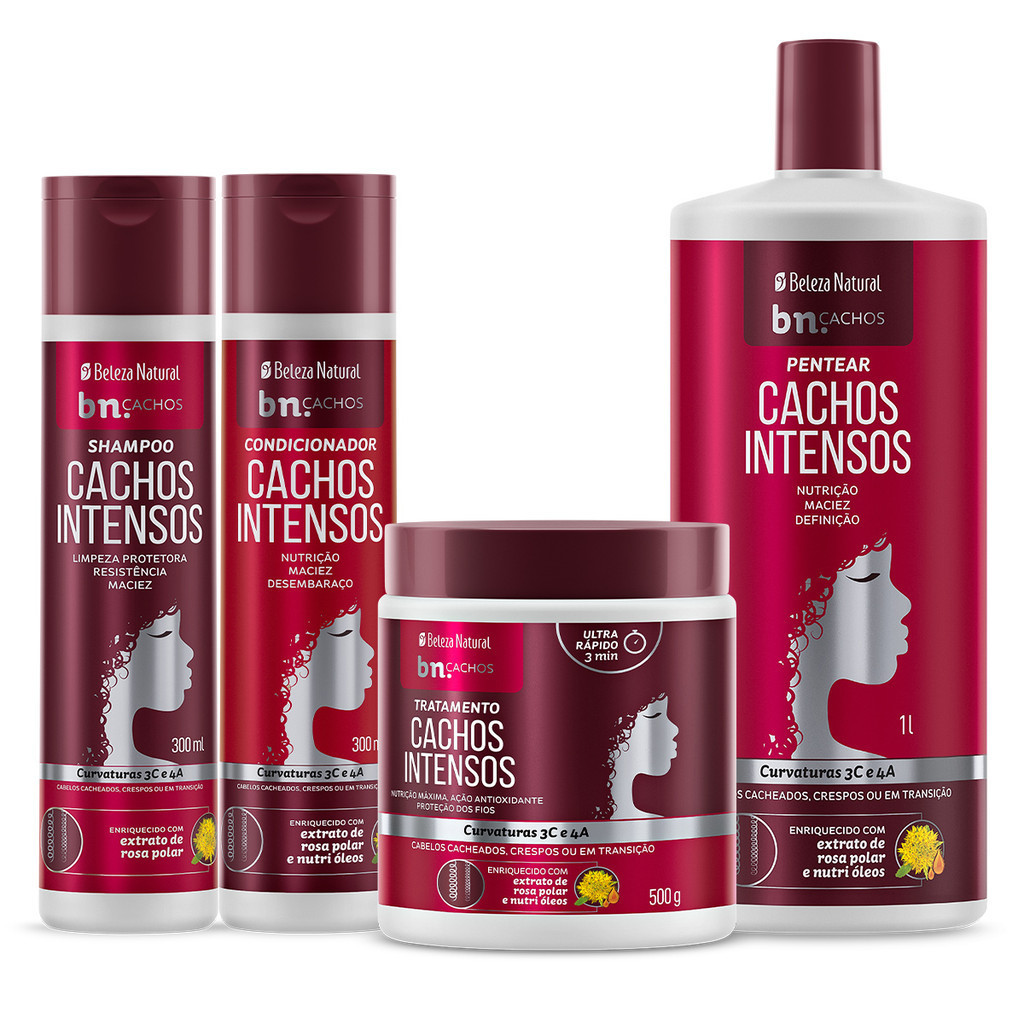 Kit Cachos Intensos Beleza Natural bn.Cachos em Oferta na Shopee