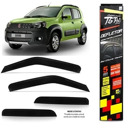 Calha Chuva Defletor TG Poli Fiat Novo Uno Evo 2010 a 2021 - 4 Portas