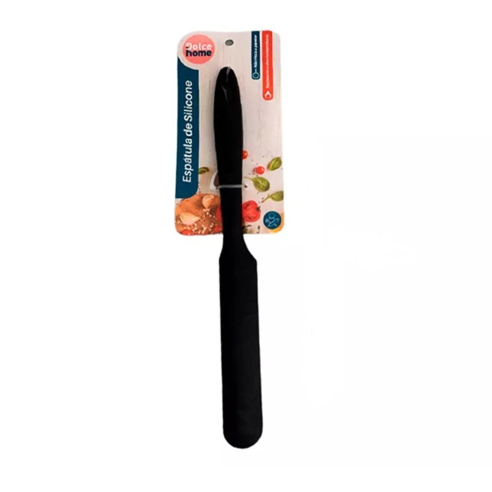 Espátula Longa Para Confeitaria Em Silicone Preto 30 Cm