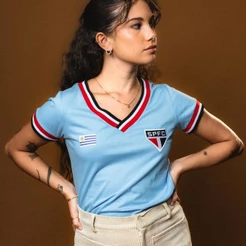 Camisa Baby look São Paulo Ídolos Uruguaios Feminina Oficial