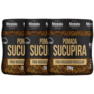 Kit C/3un Pomada Sucupira 200g-Rhenuks em Oferta na Shopee