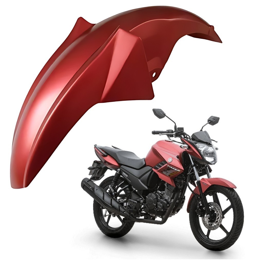PARALAMA DIANTEIRO YS FAZER 150 VERMELHO FOSCO 2019 2022 2023 PARAMOTOS YAMAHA