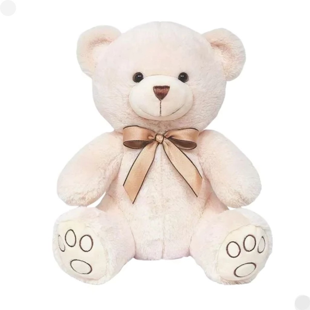 Pelúcia De Ursinho Bege Carinho 30cm 5899 - Buba em Oferta na Shopee