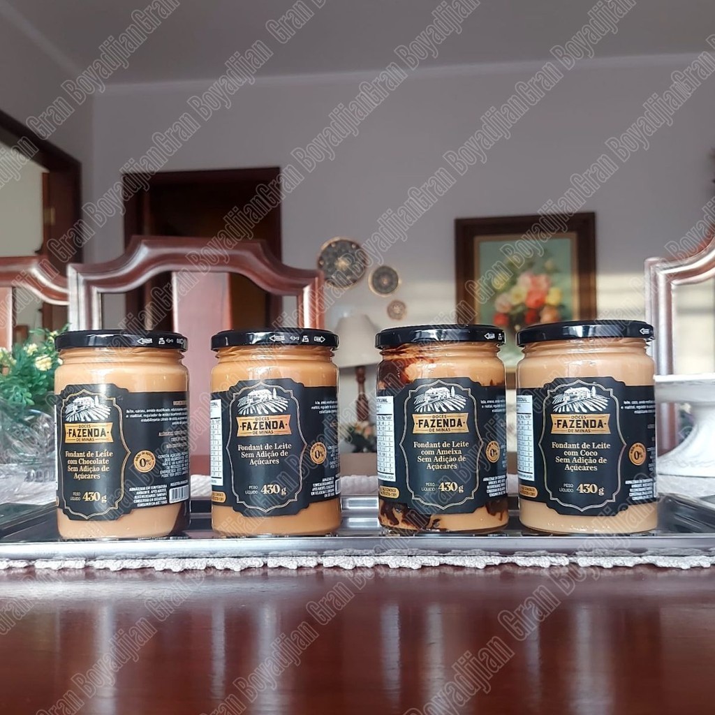 Kit 3 Compotas Diet - 2 Fondant de Leite sem Adição de Açúcar e 1 Cocada Sem Adição de Açúcar
