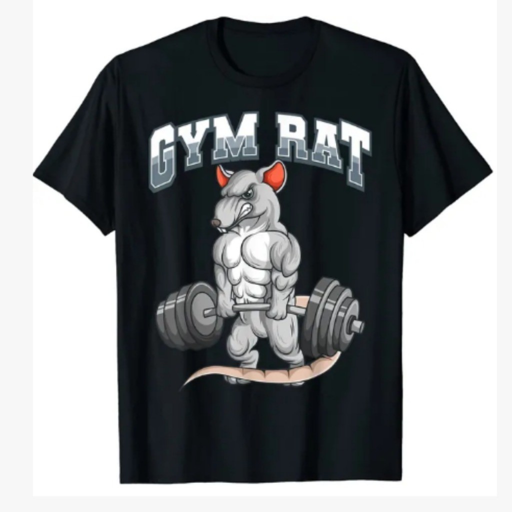 NOVA Camisa Camiseta Camisa Gym Rat Academia Treino Maromba Fitness Rato De Academia ENVIO NO MESMO DIA
