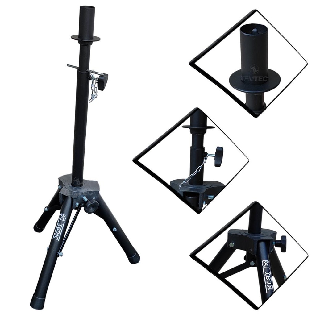 Suporte Tripé Pedestal Caixa Som Portátil 30Kg Profissional
