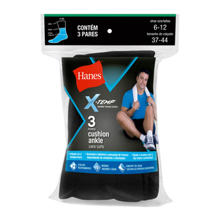 Kit 3 Pares de Meia Esportiva Hanes Cano Curto 5186 em Oferta na Shopee