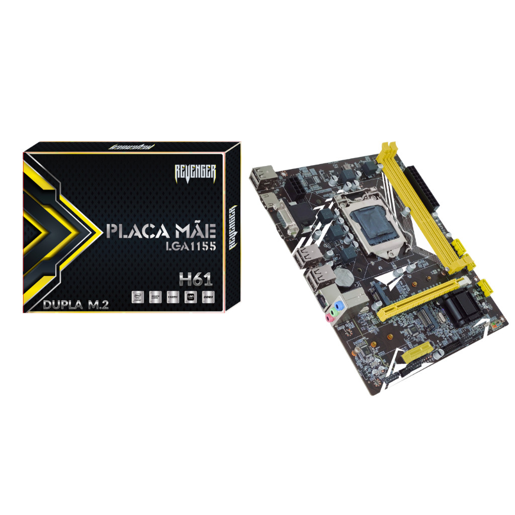 Placa Mãe H61 Pro Micro-atx Lga1155 Chipset Intel Ddr3 16gb em Oferta na Shopee