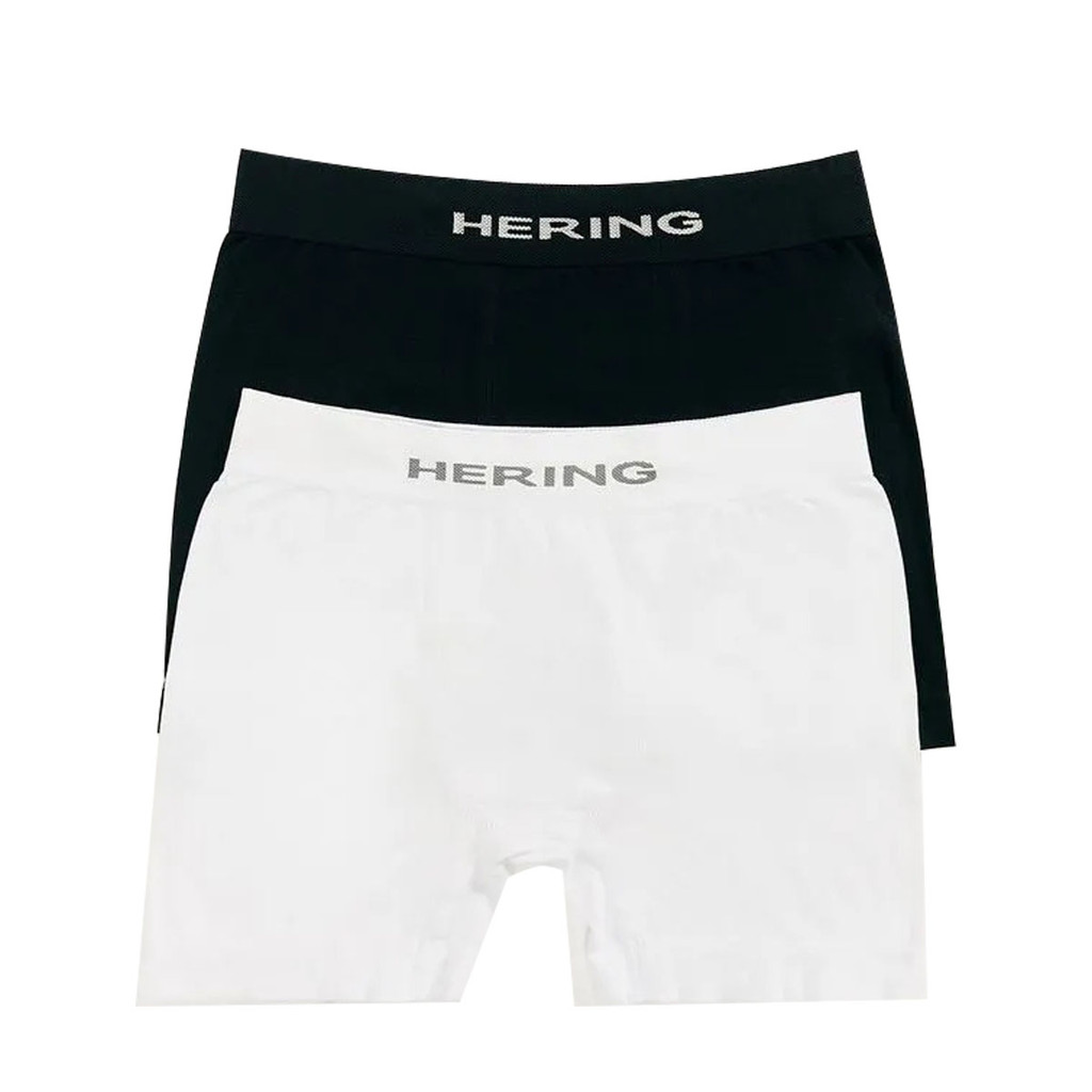 Kit Hering 2 Cuecas Boxer Sem Costura Preto/Branco
