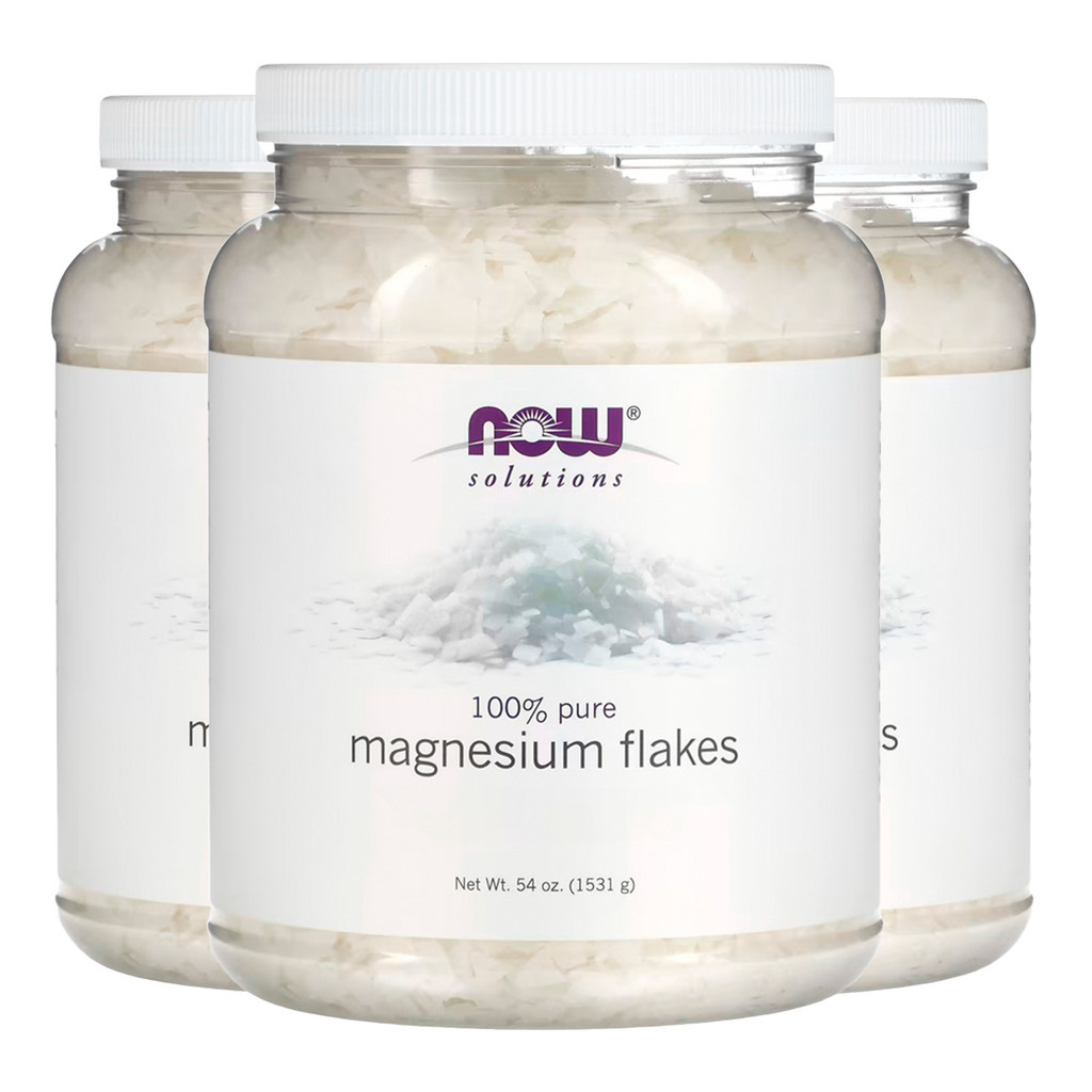 Kit 3x Magnésio Flocos Now Foods 1531g Importado/Made in Usa em Oferta na Shopee
