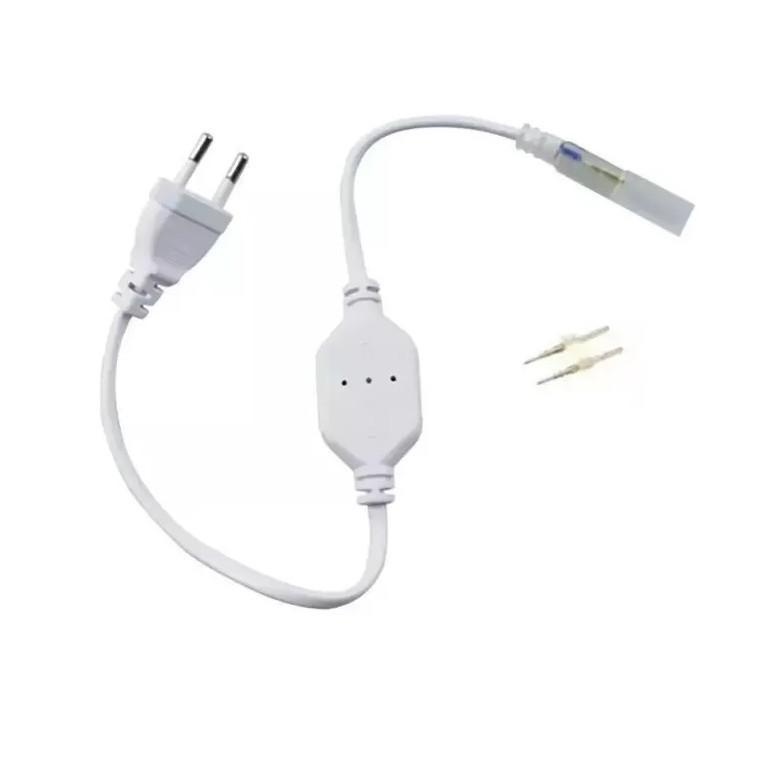 Cabo de Força Rabicho P/ Fita Mangueira de Led 2 Fios 40cm