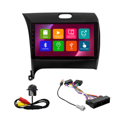 Kit Multimídia 9 Pol Cerato 2013 2014 2015 2016 2017 Android 2Gb Ram 32Gb Flash Quad-Core 2 Din Preto Wifi Gps Tela Ips