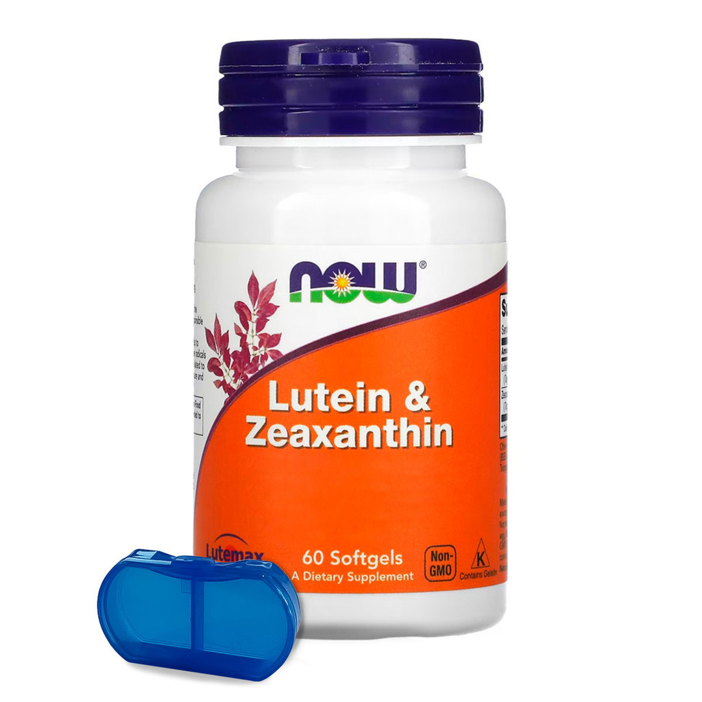 Luteína Zeaxantina 25/5mg Now Foods 60 Sotf + Porta Cápsulas - Health