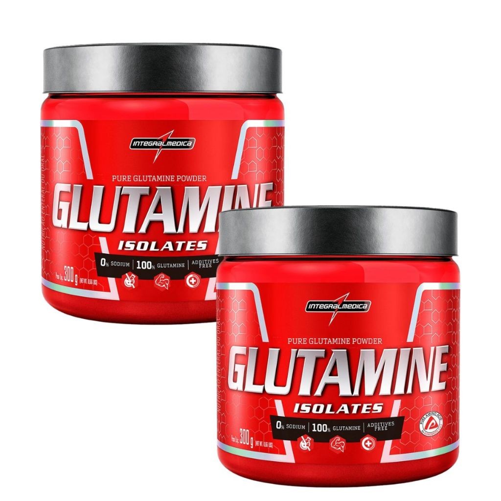 Kit 2x Glutamina Isolates 300g Glutamina Natural Integralmedica