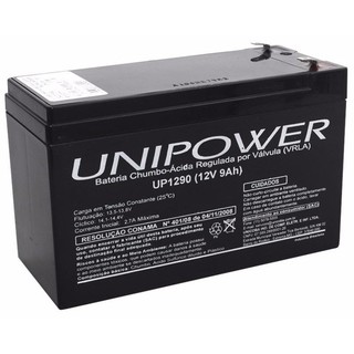 Bateria Selada para Nobreak - 12V / 9Ah - Unipower UP1290 em Oferta na Shopee
