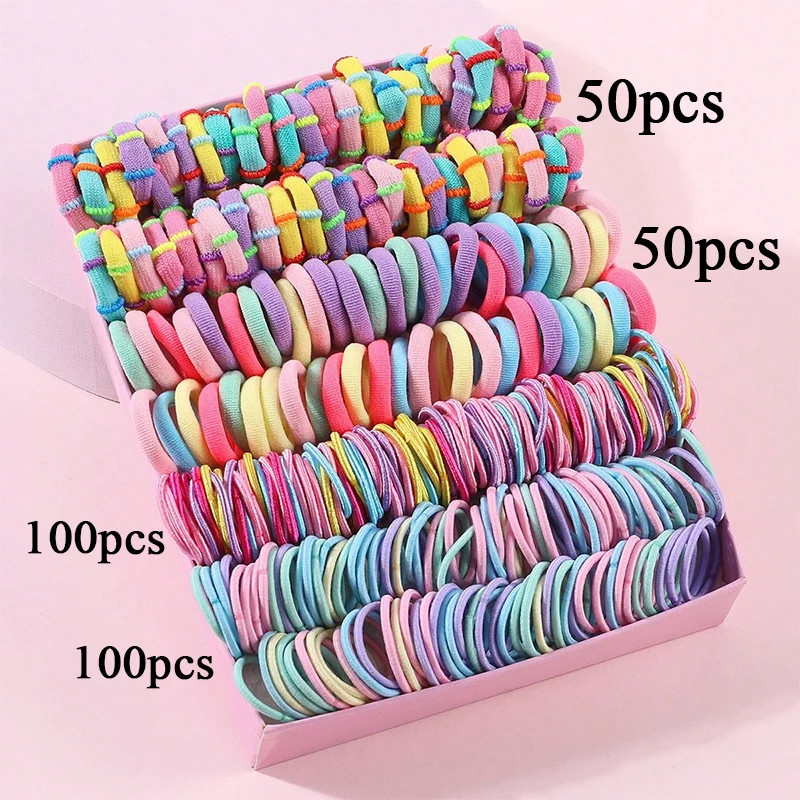 300pç Elásticos de prender cabelo para crianças