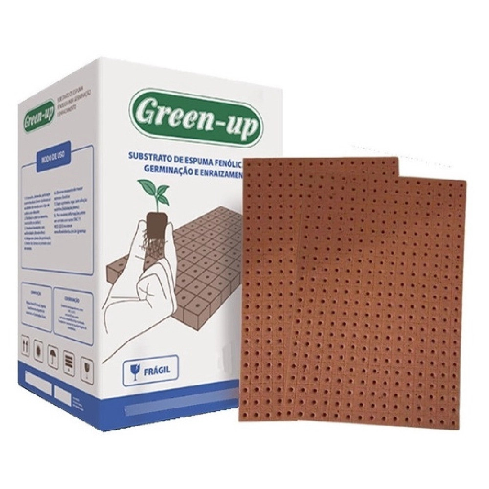 Espuma Fenolica Hidroponia 15 Placas 345 Células Green Up em Oferta na Shopee