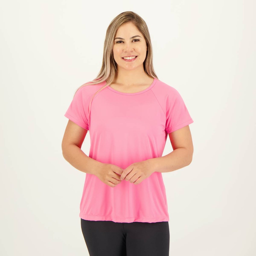 Camiseta Selene Dryfit Básica Feminina Rosa