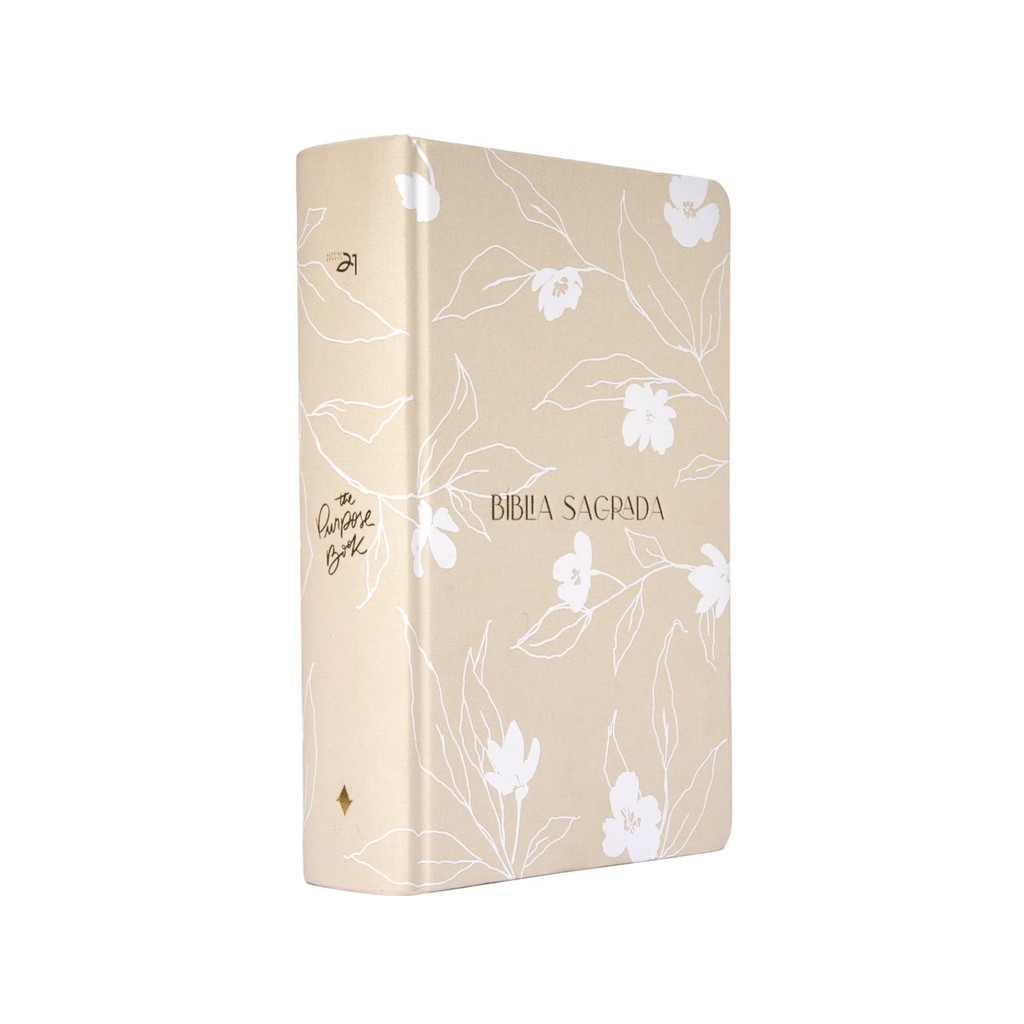 Bíblia Sagrada The Purpose Book | A21 | Espaço Para Anotações | Capa Dura com Tecido Flores | Thomas Nelson Brasil