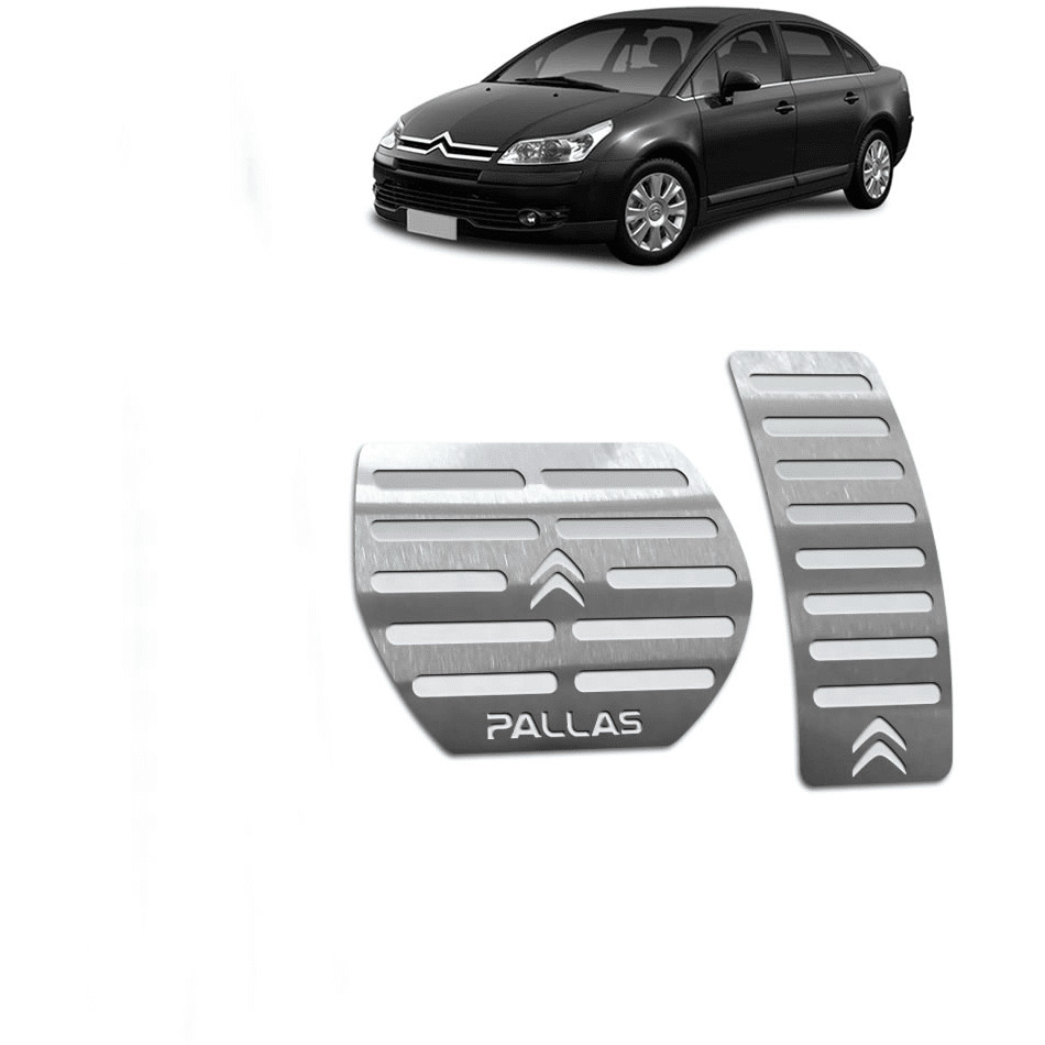 Pedaleira C4 Pallas 08/13 Automático Aço Inox - Não fura o pedal em Oferta na Shopee