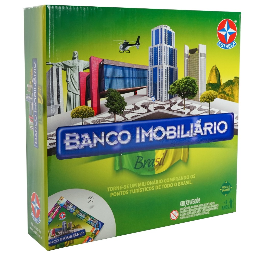 JOGO BANCO IMOBILIÁRIO BRASIL ESTRELA BRINQUEDO MESA TABULEIRO DIVERSÃO RJ FAMÍLIA PONTOS TURÍSTICOS - Hobbies & Collections