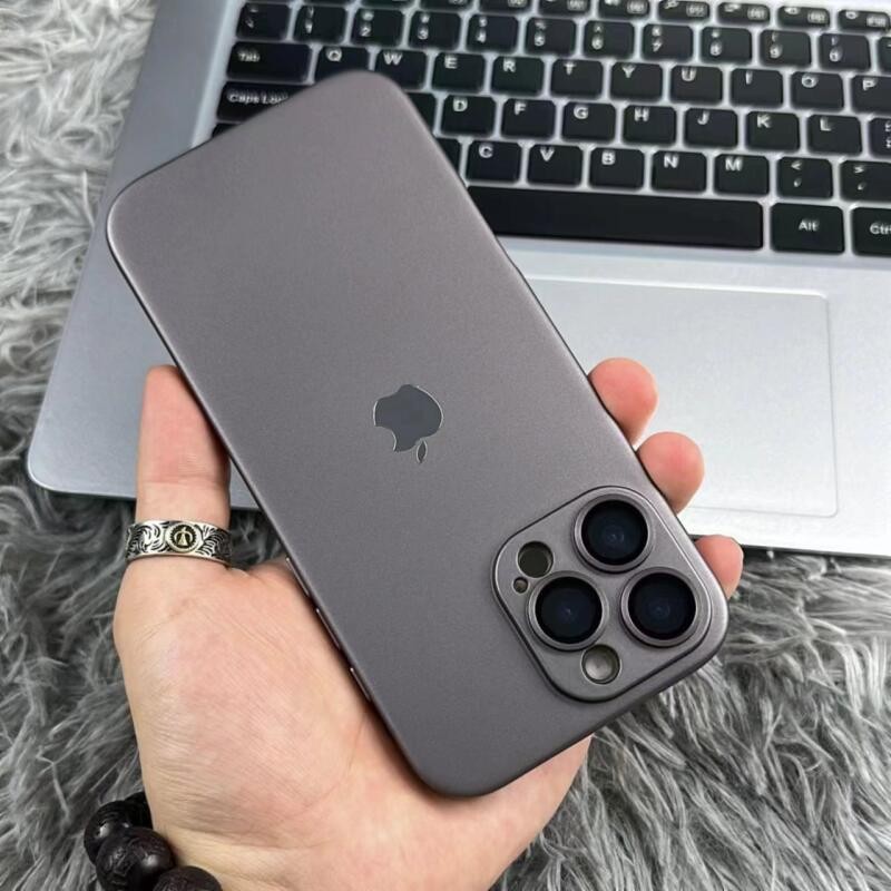 Capa De Plástico Robusta Luxuosa Com Armadura Fosca Para iPhone 16 15 14 13 12 11 Pro Max