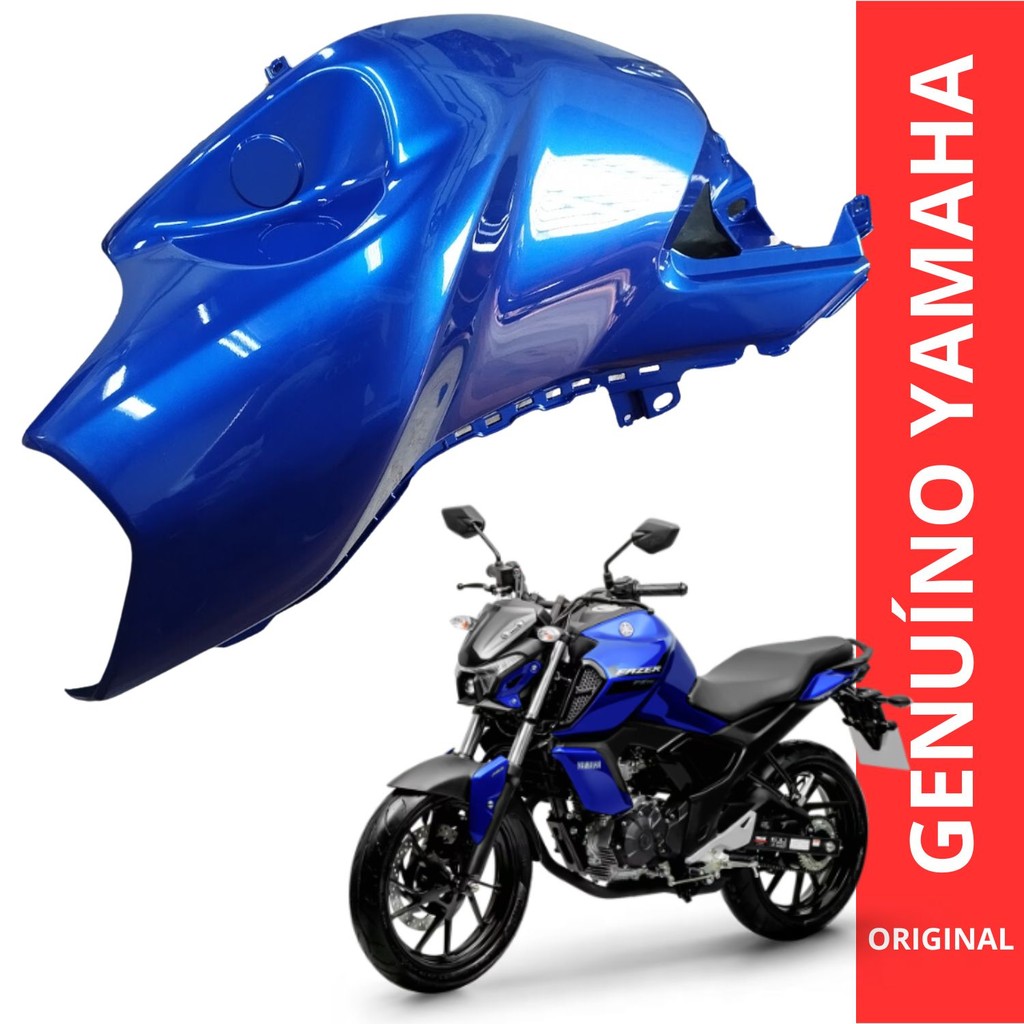CAPA TANQUE AZUL ESQUERDA FAZER FZ15 ABS 2023 2024 2025