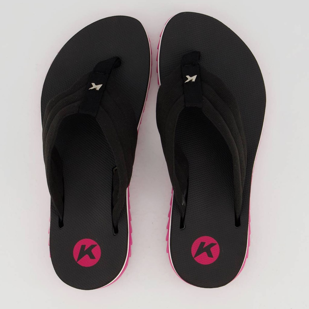 Chinelo Kenner Kyra Pro Comfy Feminino Preto e Rosa em Oferta na Shopee