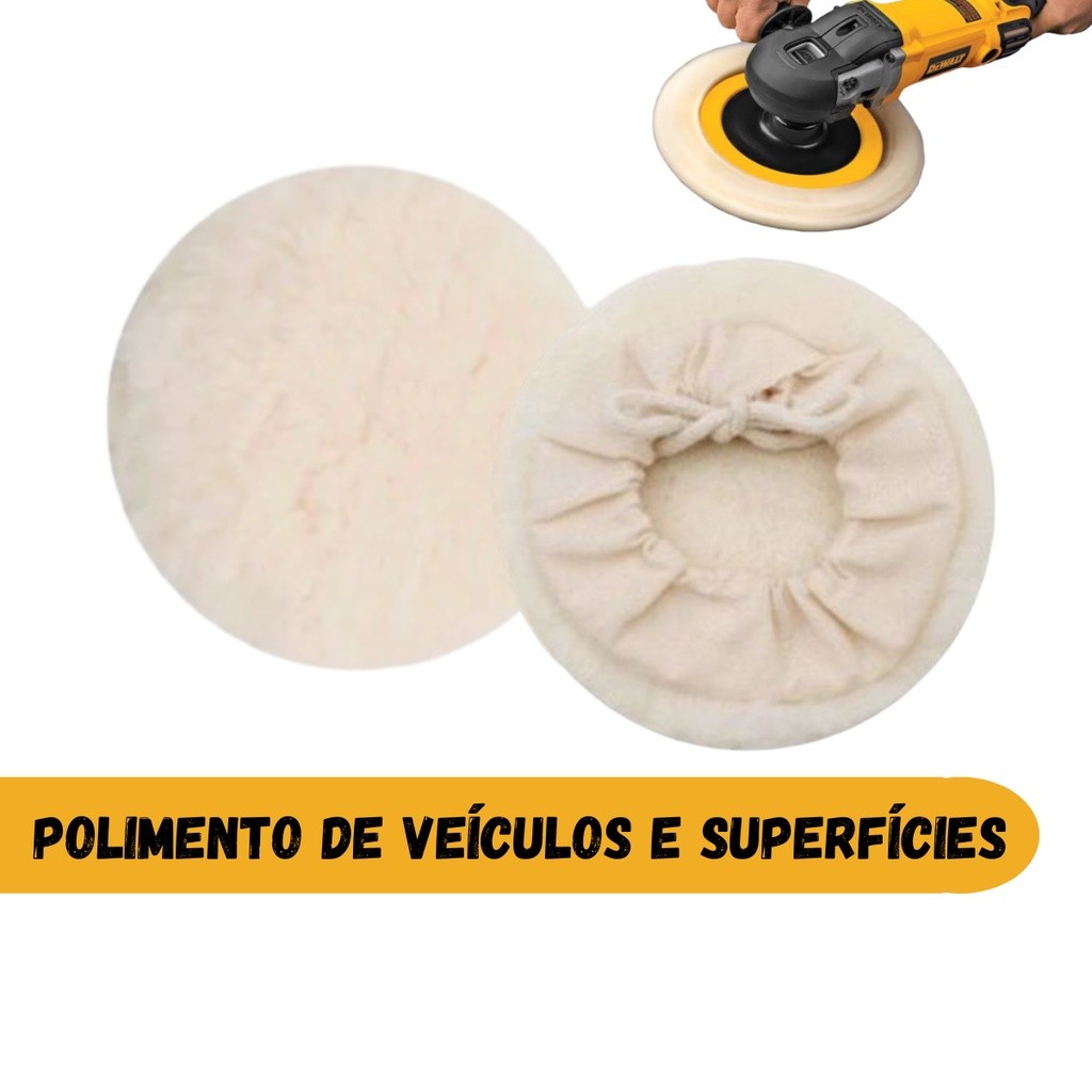 Boina Para Polimento Automotivo De Lã Para Furadeira - N5