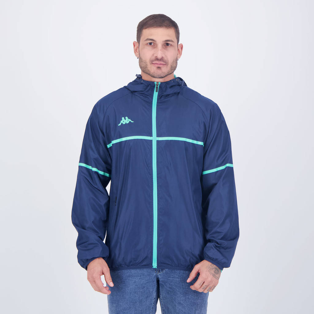 Jaqueta Corta Vento Kappa Flow Marinho - Sports & Outdoors