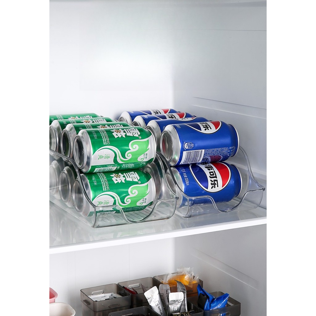 Organizador Clear Dispenser de Latas para Geladeira e Despensa