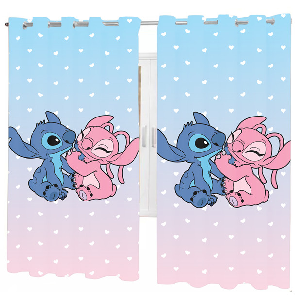 Cortina Personagem 2,40mx1,50m STITCH MESCLADO CT 03 em Oferta na Shopee