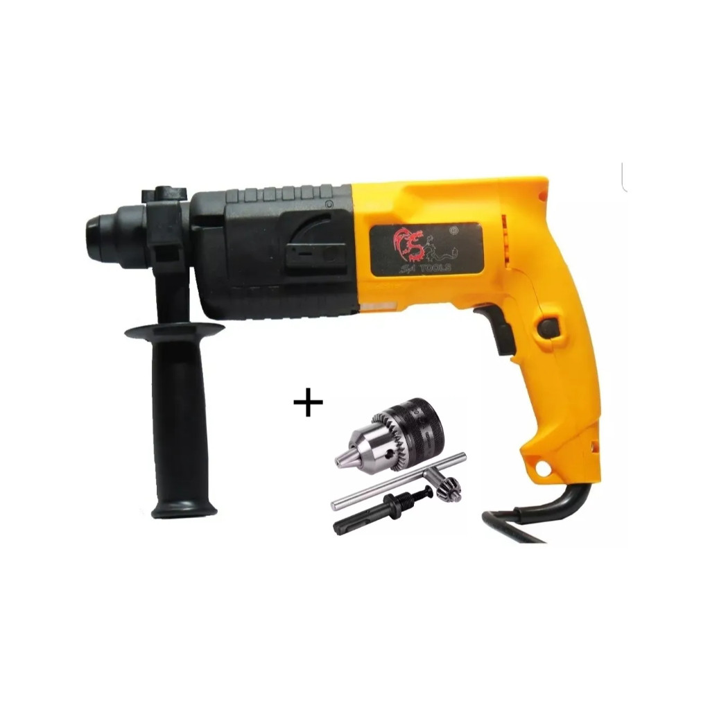 Martelete Rotativo Furadeira Industrial De Impacto 1200W Maleta E Brocas Sds + Mandril 13mm Incluso em Oferta na Shopee