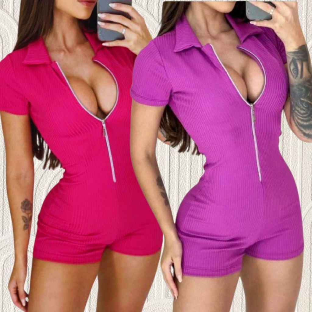 MACAQUINHO FEMININO CANELADO COM ZIPER TUBINHO CURTO MODA BLOGUEIRA