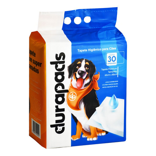 Tapete Higiênico Premium Pet 30 Un 80x60 Cm Rápida Absorção