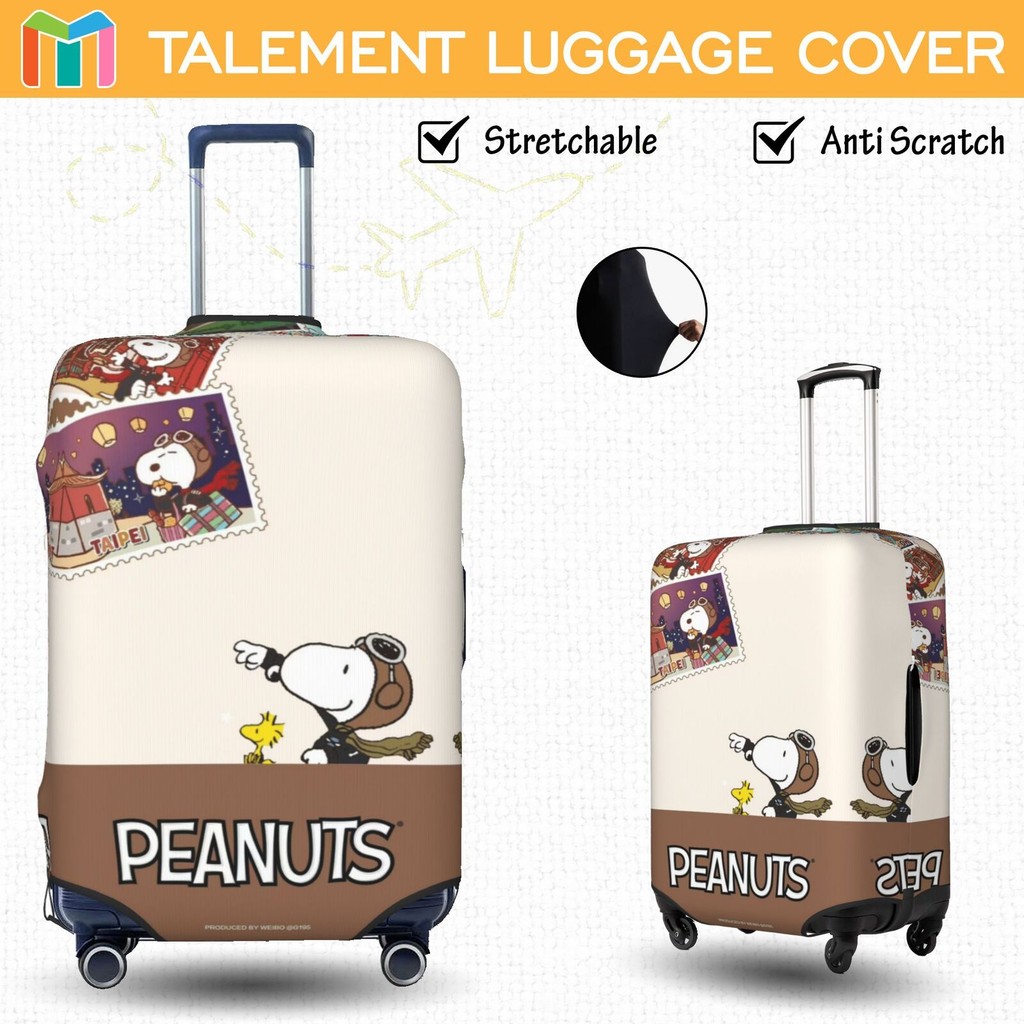 Capa para Mala de Viagem Snoopy Personalizada De Elasticidade Protetor de Mala de Viagem 10kg 23kg