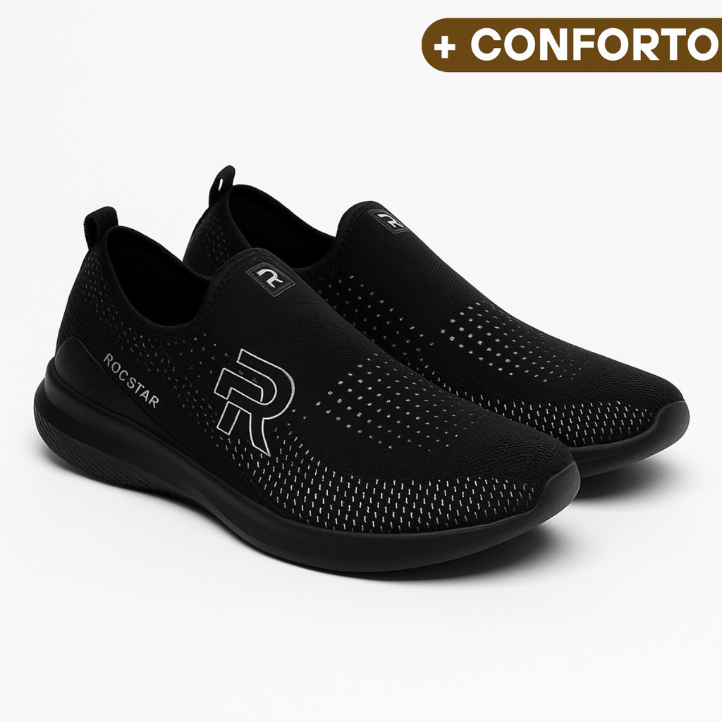 Tênis Esportivo Masculino Confortável Corrida Leve Slip On em Oferta na Shopee