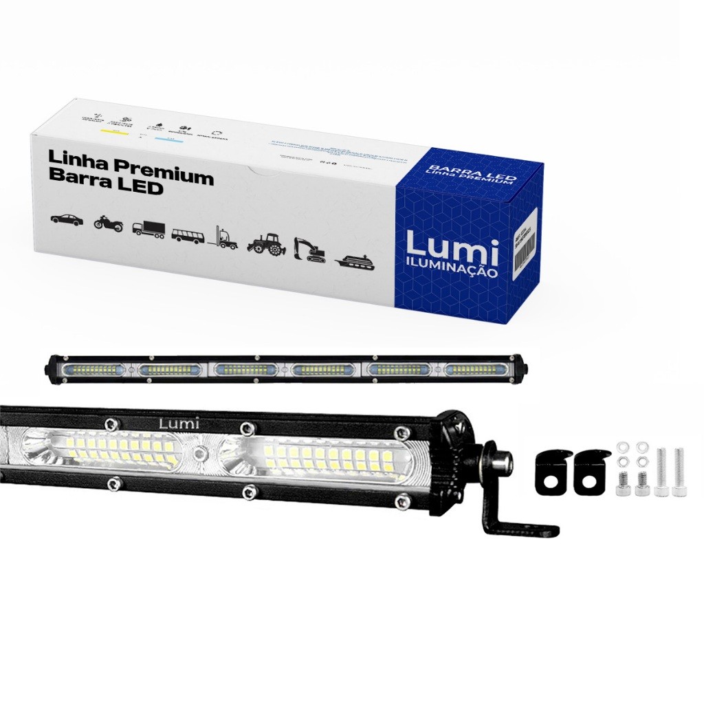 Refletor Holofote Luminaria Farol 180w Slim Barra Cor Da Carcaça Preto Cor Da Luz Branco Frio 12v/60v Bivolt em Oferta na Shopee