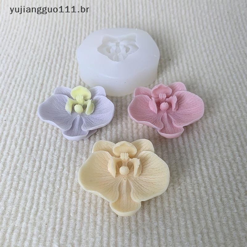 # Novo Simulação 3D Orquídea Molde De Silicone Cozinha Ferramenta De Cozimento Rosa Flor Phalaenopsis Fondant Chocolate