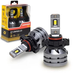 Kit Lâmpada LED TX5 PRO H16 Tarponn 50W 5500LM 6000K Branco Frio Farol Alto Baixo