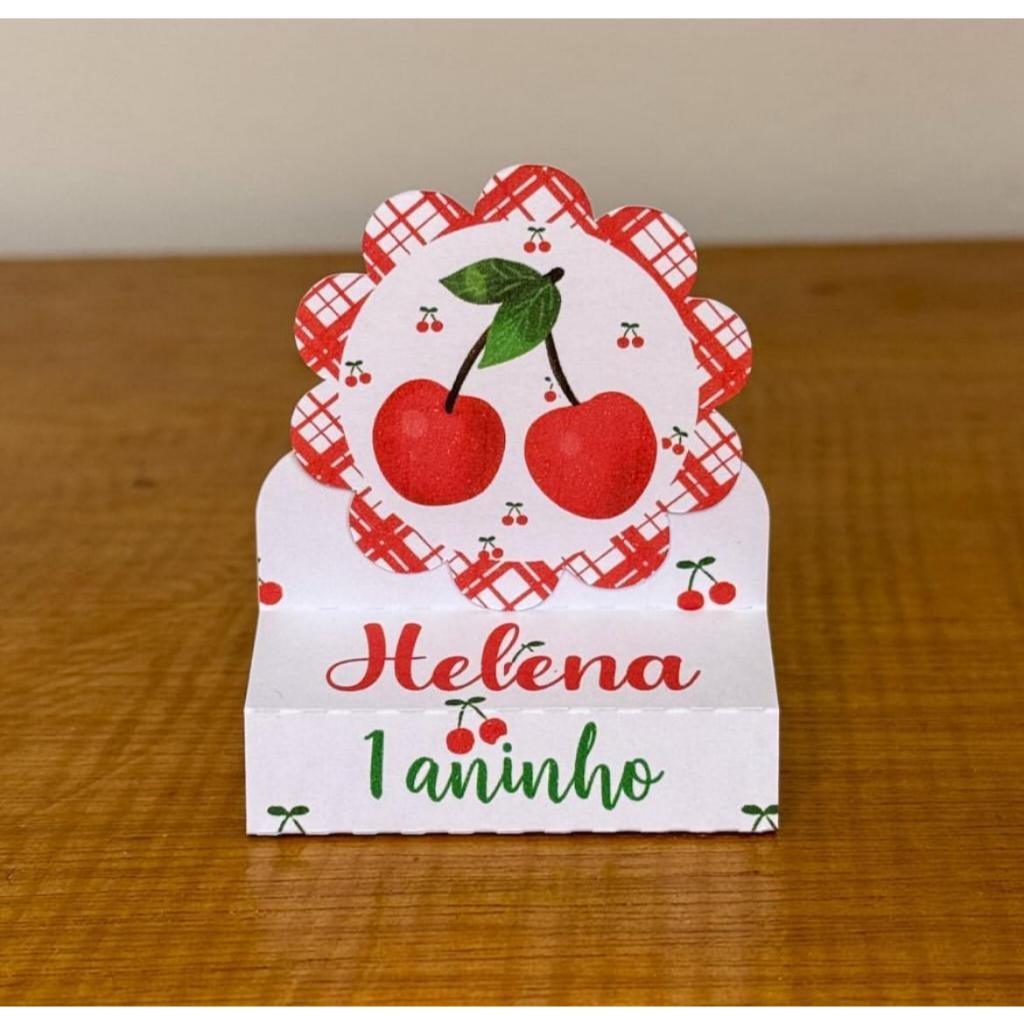 Porta bis Duplo Cerejinha | Lembrancinhas Cerejinha | Decoração de Festa Cerejinha | Personalizados Cerejinha