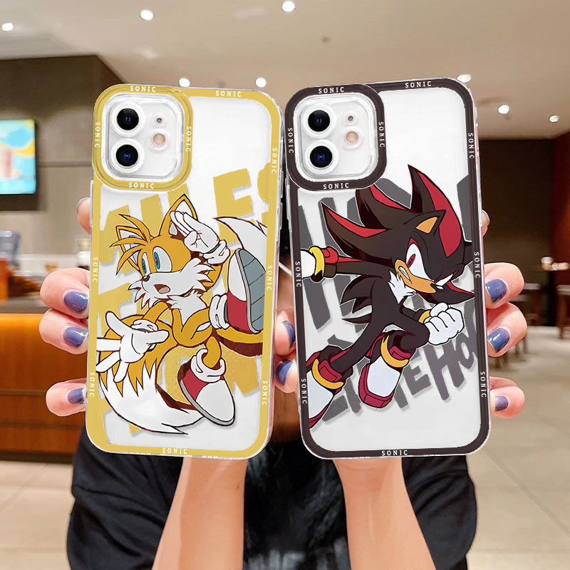 Capa Transparente Anti-Impacto Sonic the Hedgehog Para Redmi a2 a3 9a 10c 12 13 14c mi 11/12 lite poco x3 x4 x5 x6 f3 f5
