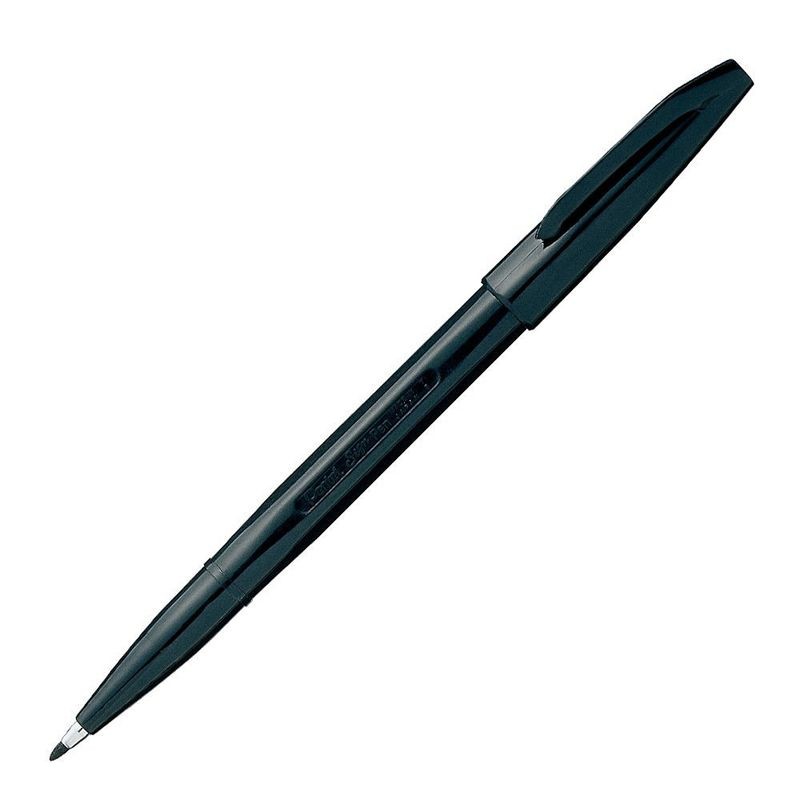 Caneta De Sinalização À Base De Água Pentel S520-AD Preta Conjunto De 10