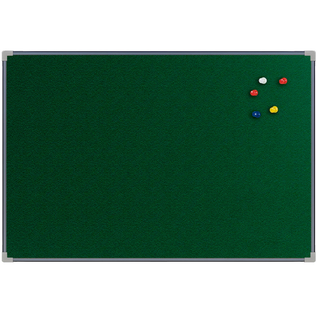 Quadro De Aviso Feltro 100x70cm Mural Fotos Moldura Alumínio Neo Lembretes Anotações Estudo Stalo