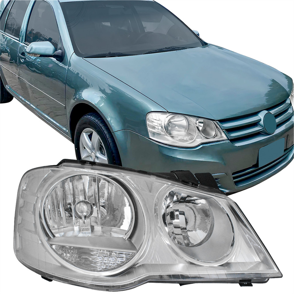 Farol Cromado para Volkswagen Golf 2008 2009 2010 2011 2012 2013-Ld Carona