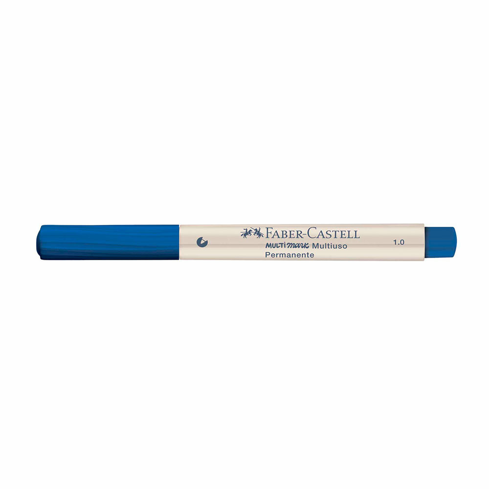 Pincel marcador multisuperfícies Multimark 1.0mm Azul Escuro MM/10AZE736ZF Faber-Castell