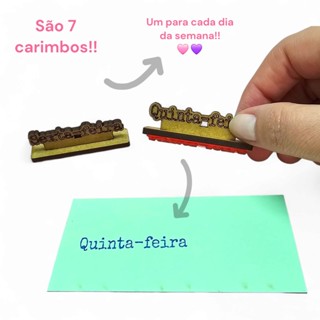 Kit de Carimbos Semaninha em Oferta na Shopee