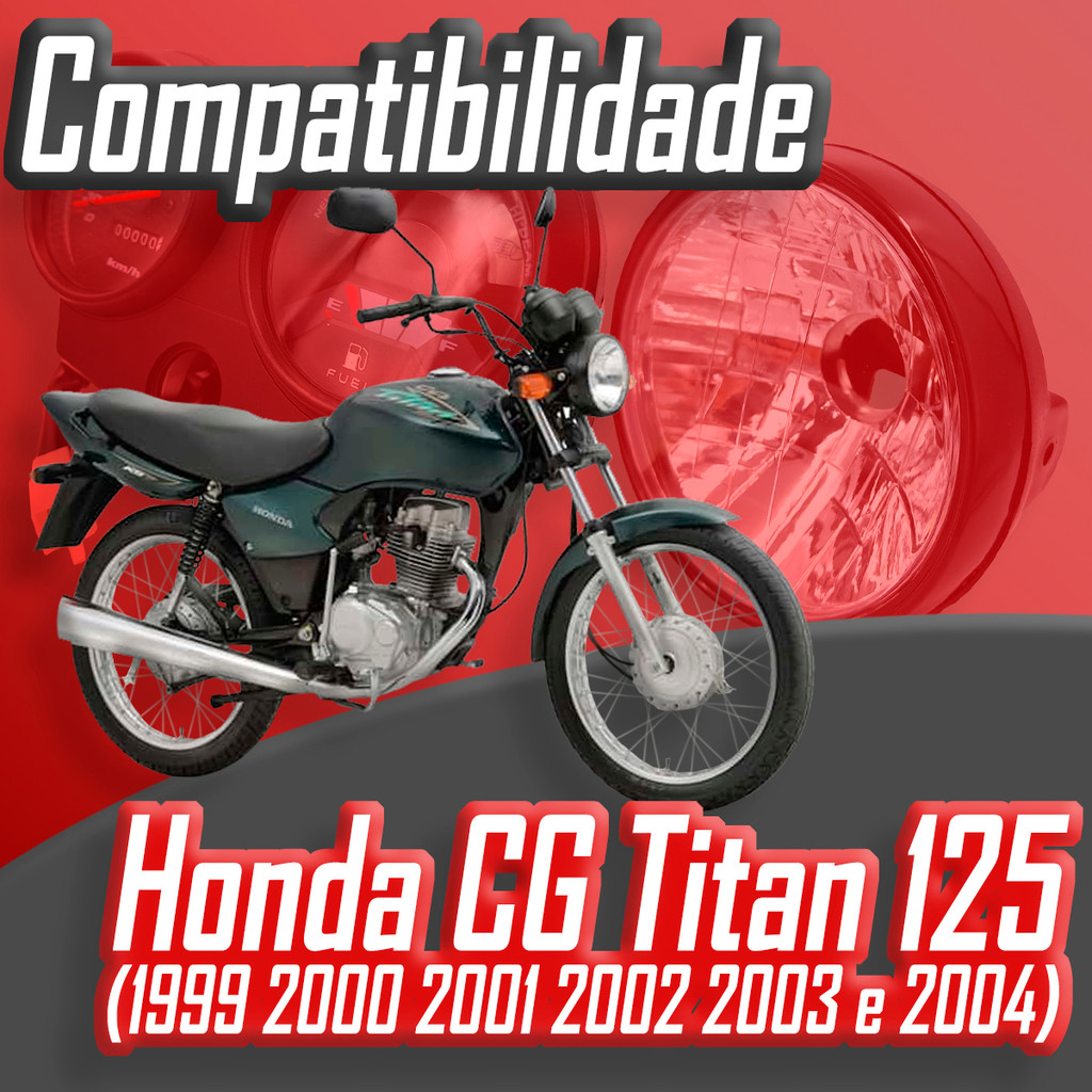 Farol Completo CG Titan 125 2000 / 2004 Fan 125 2005 / 2013 + Painel Completo + 2 ou 4 Piscas Setas — imagem 2 de 2